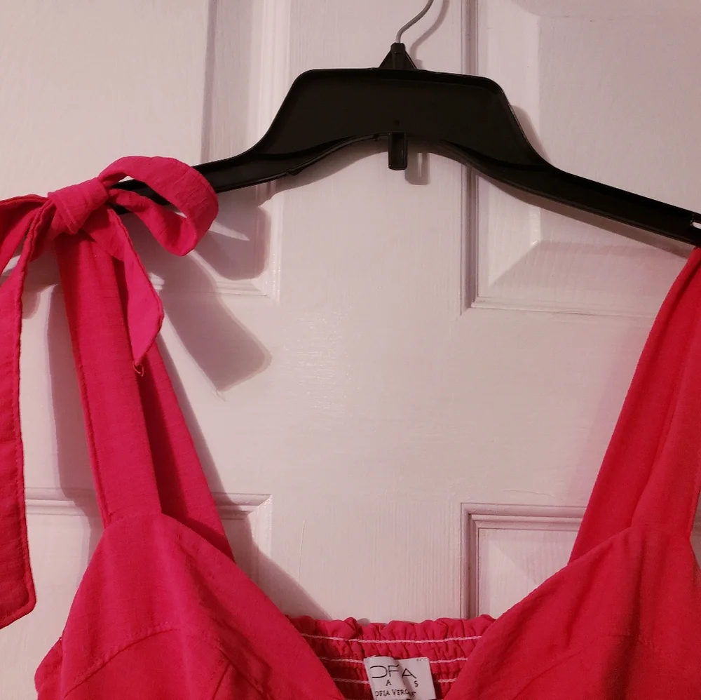 Sundress by Sofia Vergara.  Bustier Midi. NWOT Fuscia Pink S. Fast SHIPPER. - Picture 3 of 8